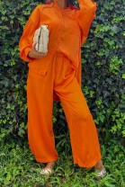 Nohavice Louise oranžové