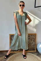 Šaty Valeriana olivové