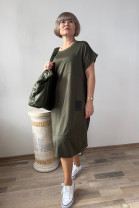 Khaki zelené šaty Brigita