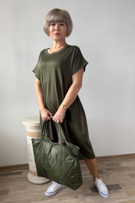 Khaki zelené šaty Brigita