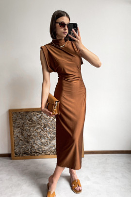 Hnedé šaty Twiggy
